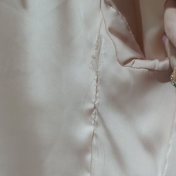 NAF NAF No Lapel Blazer Light Baby Pink Black Trim Women's Size S - Picture 8 of 9